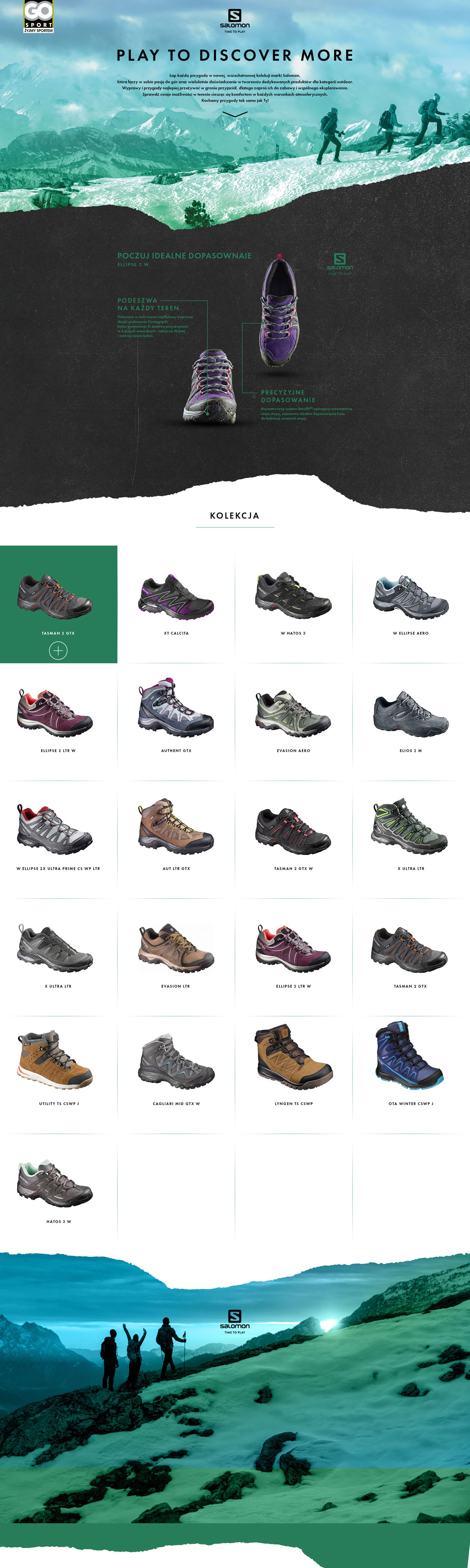 Salomon Landing Page website